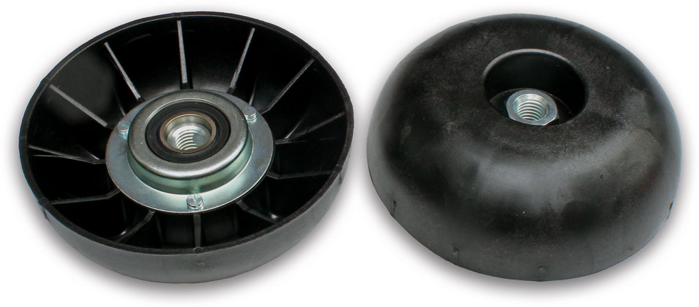 Ball-bearing mounted sliding base Bodengleiter-oben-unten-neu-g